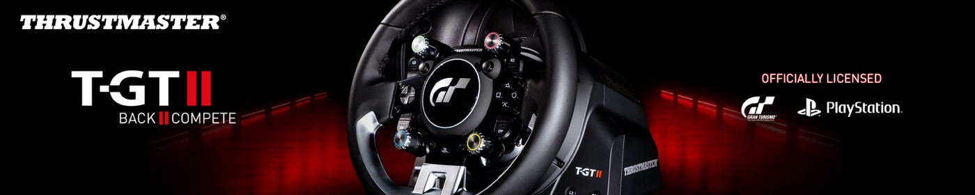 Thrustmaster T-GT II racing wheel — official key art